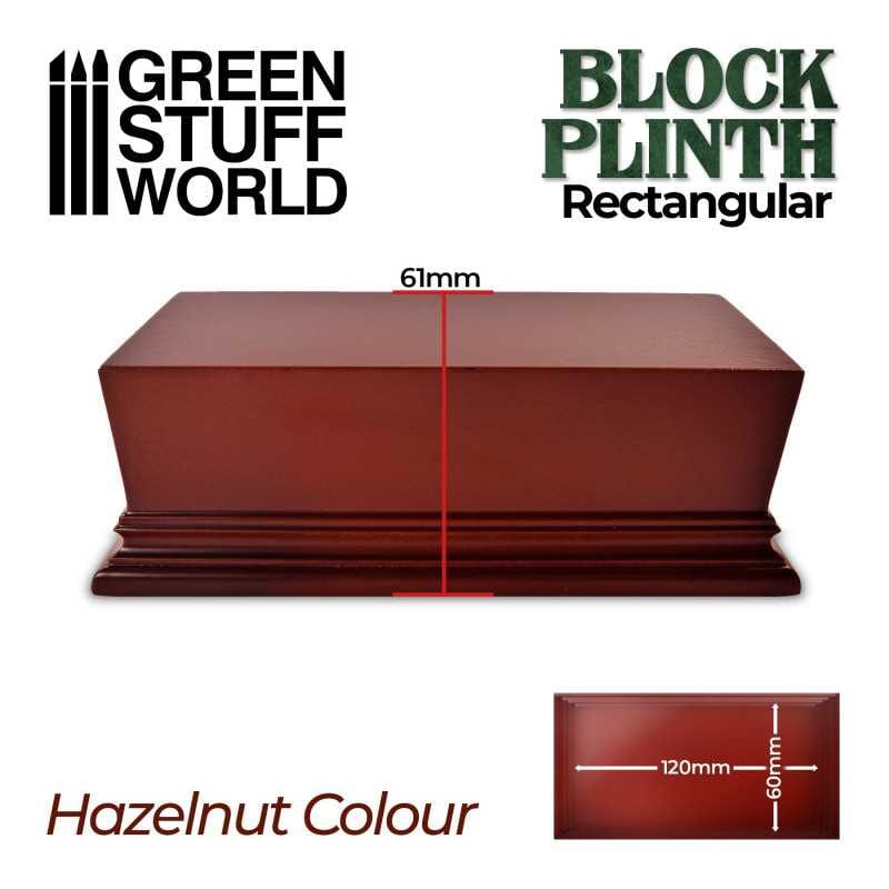 Display Plinths - Rectangular Top - Hazelnut Brown - 12x6cm DISCOUNTED