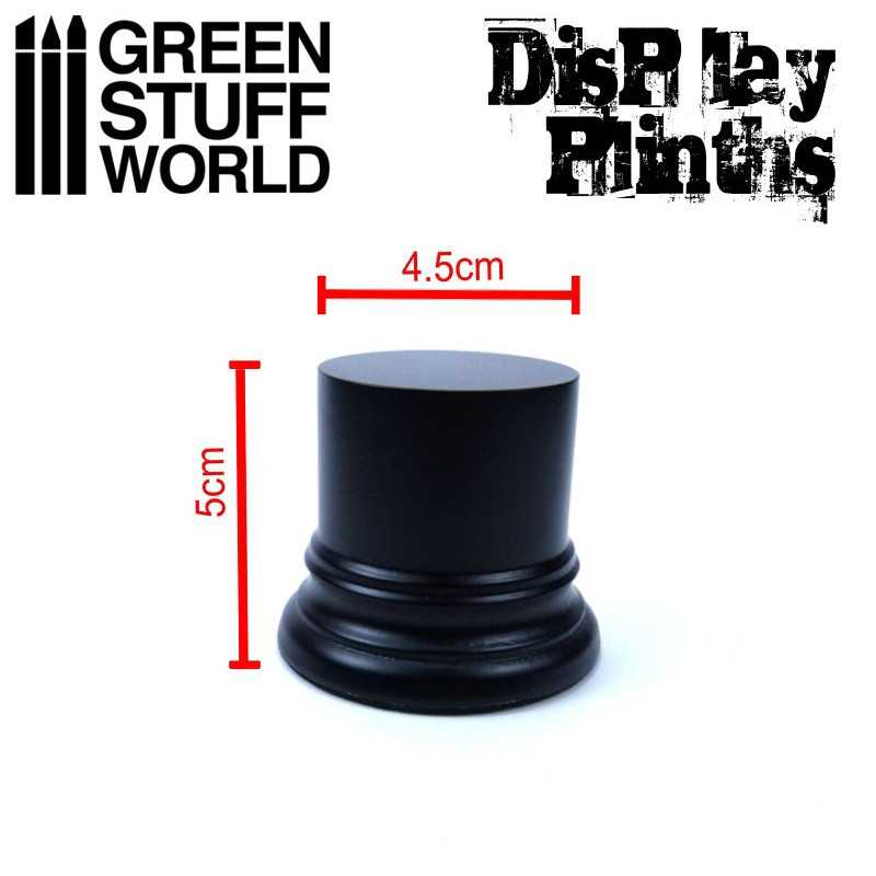 Display Plinths - Round - Black - 4.5cm DISCOUNTED