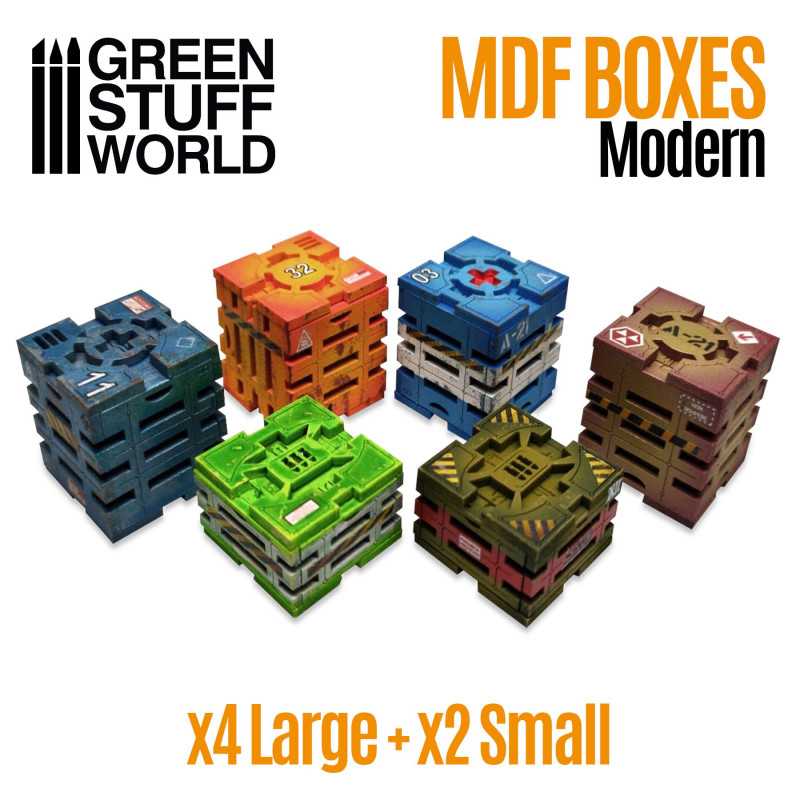 GSW MDF Diorama kit - Sci-Fi Crates x6