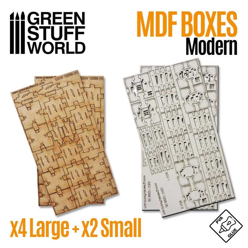 GSW MDF Diorama kit - Sci-Fi Crates x6
