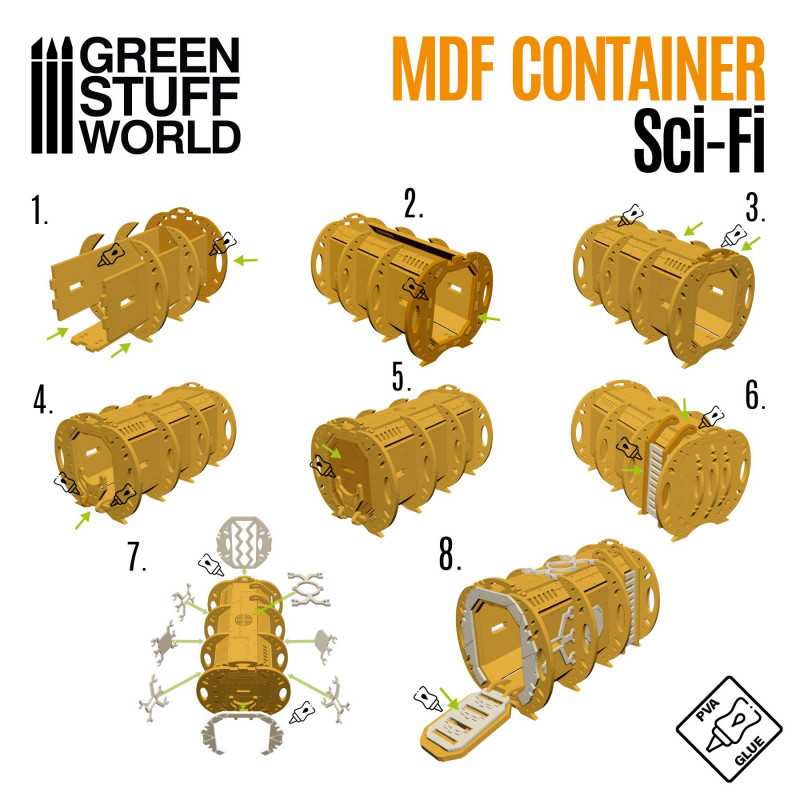 GSW MDF Diorama kit - Sci-Fi Container