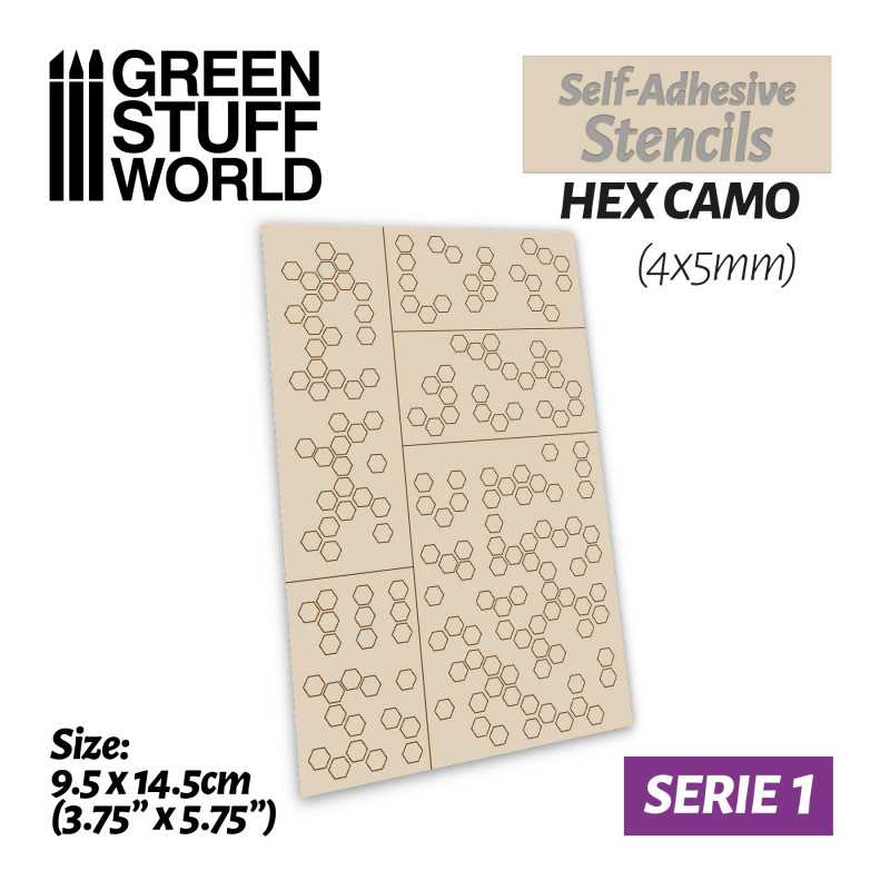 GSW Self-adhesive Stencil - Hex Camo