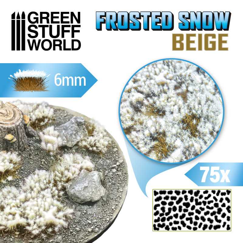 GSW Frosted Snow Tufts - Beige 6mm