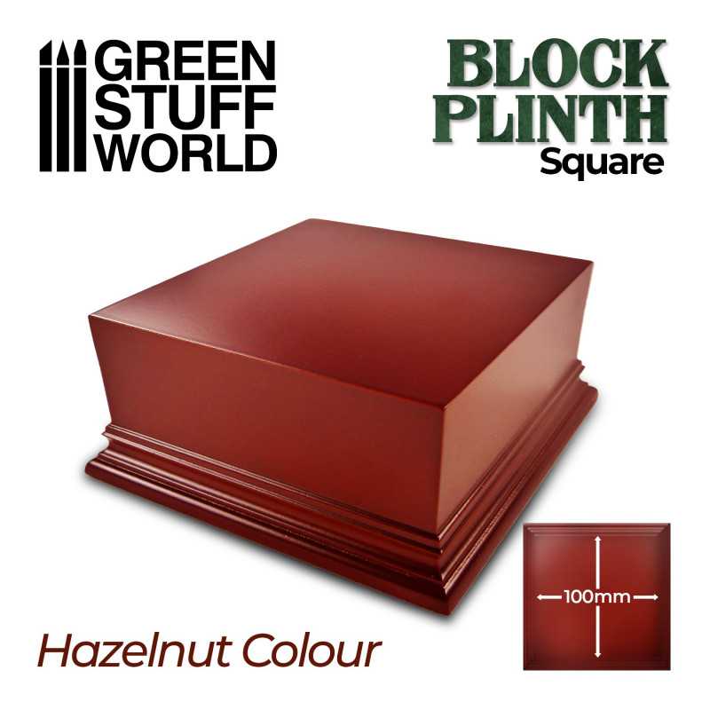 Display Plinths - Square Top - Hazelnut Brown - 10x10cm DISCOUNTED