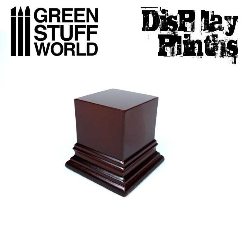 Display Plinths - Square Top - Hazelnut Brown - 4x4cm DISCOUNTED