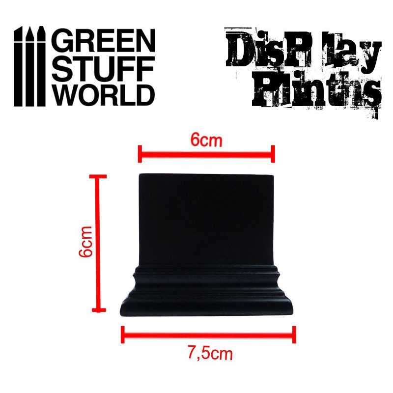 Display Plinths - Square Top - Black - 6x6cm DISCOUNTED