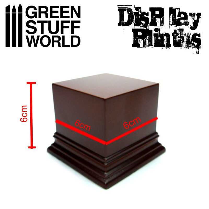 Display Plinths - Square Top - Hazelnut Brown - 6x6cm DISCOUNTED