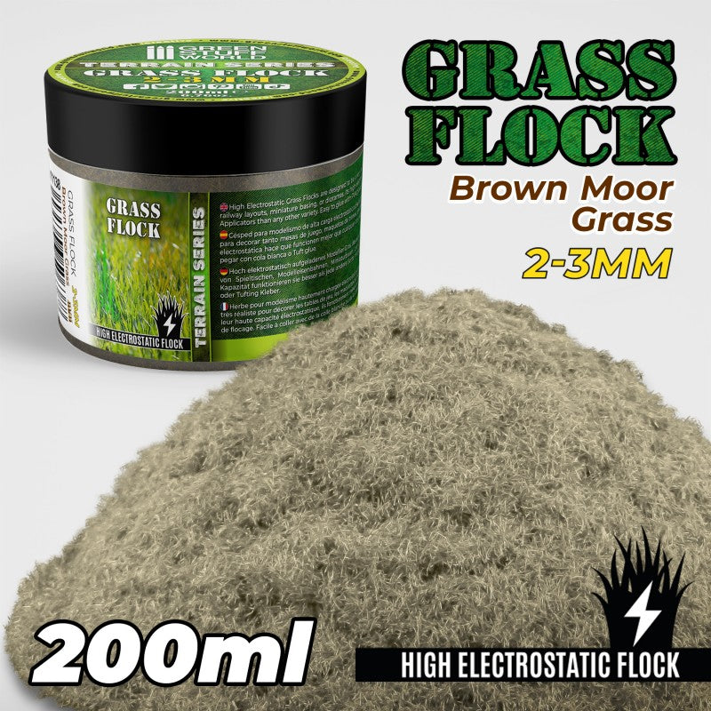 GSW Static Grass Flock 2-3mm - Brown Moor Grass 200ml