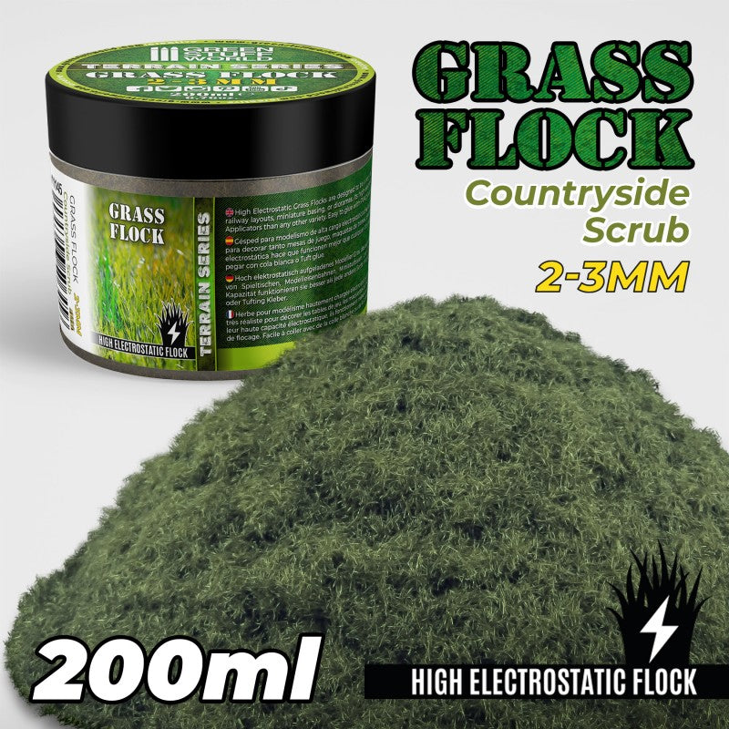 GSW Static Grass Flock 2-3mm - Countryside Scrub 200ml