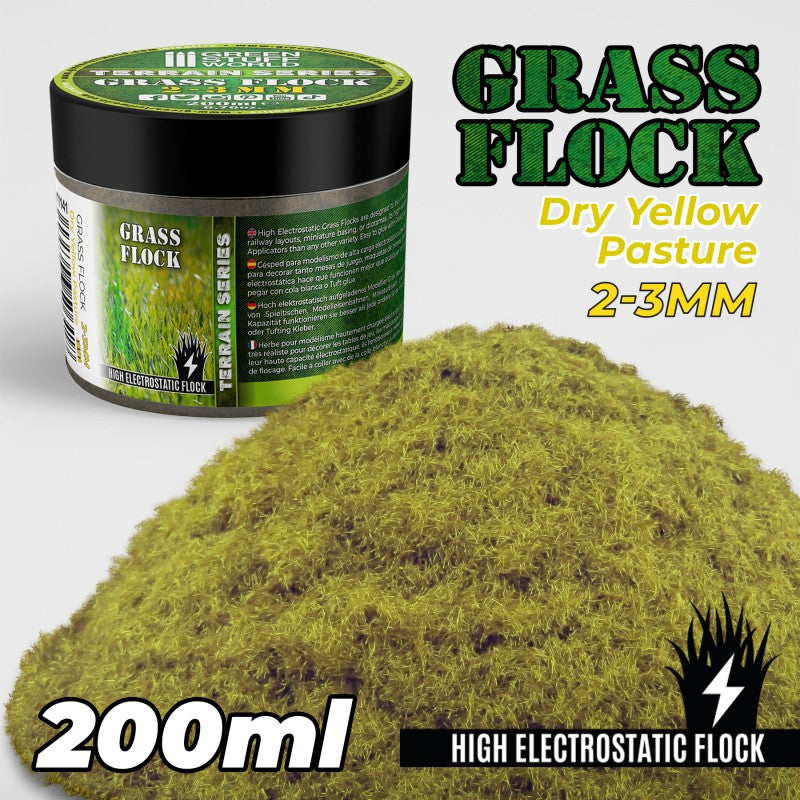 GSW Static Grass Flock 2-3mm - Dry Yellow Pasture 200ml