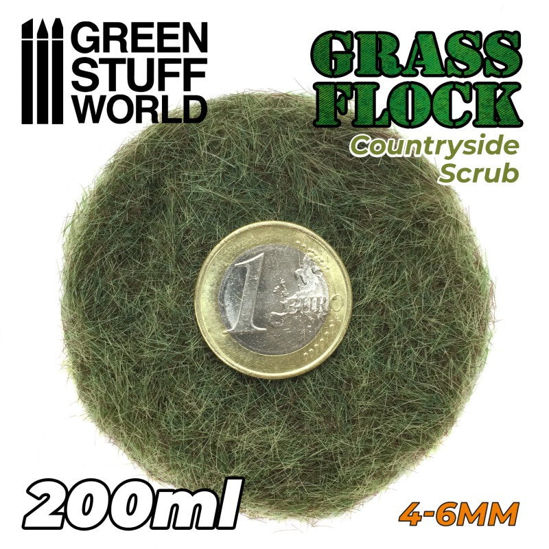 GSW Static Grass Flock 4-6mm - Countryside Scrub 200ml