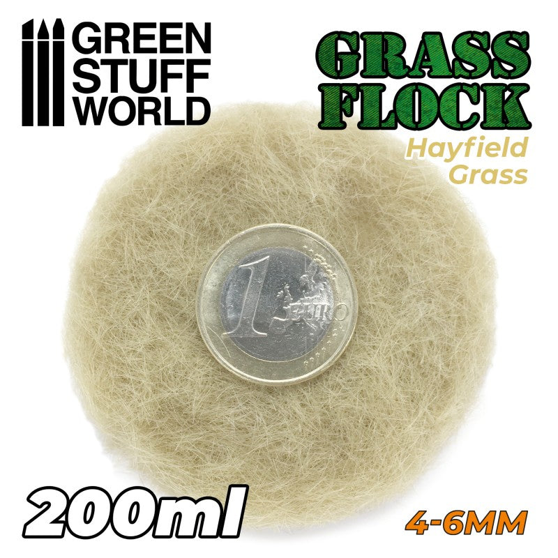 GSW Static Grass Flock 4-6mm - Hayfield Grass 200ml