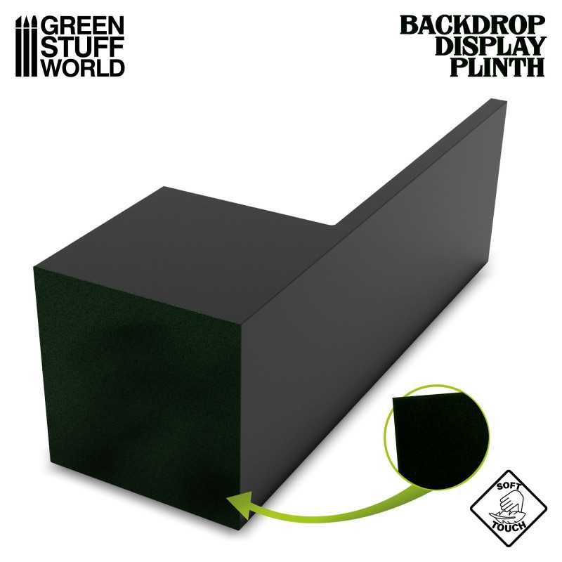 Display Plinths - Straight Backdrop - Black - 6x6x6cm DISCOUNTED