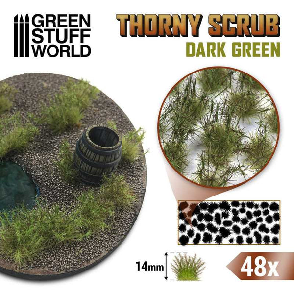 GSW Thorny Spiky Scrub - Dark Green