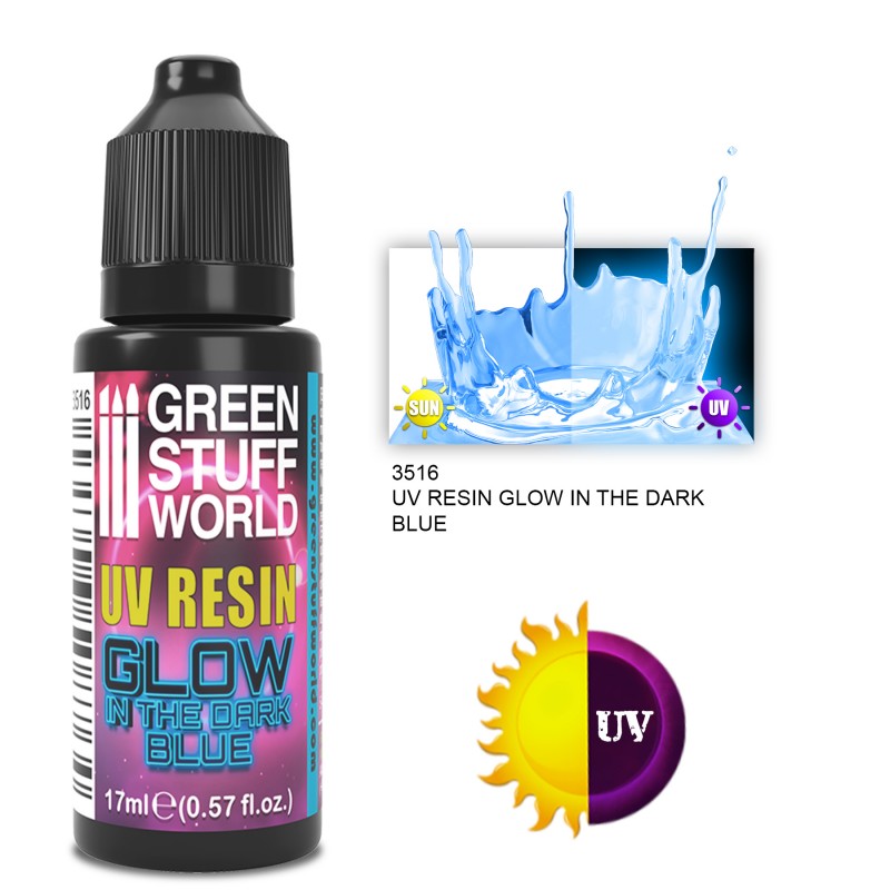 GSW Ultraviolet UV Resin - Glow in the Dark - BLUE - 17ml