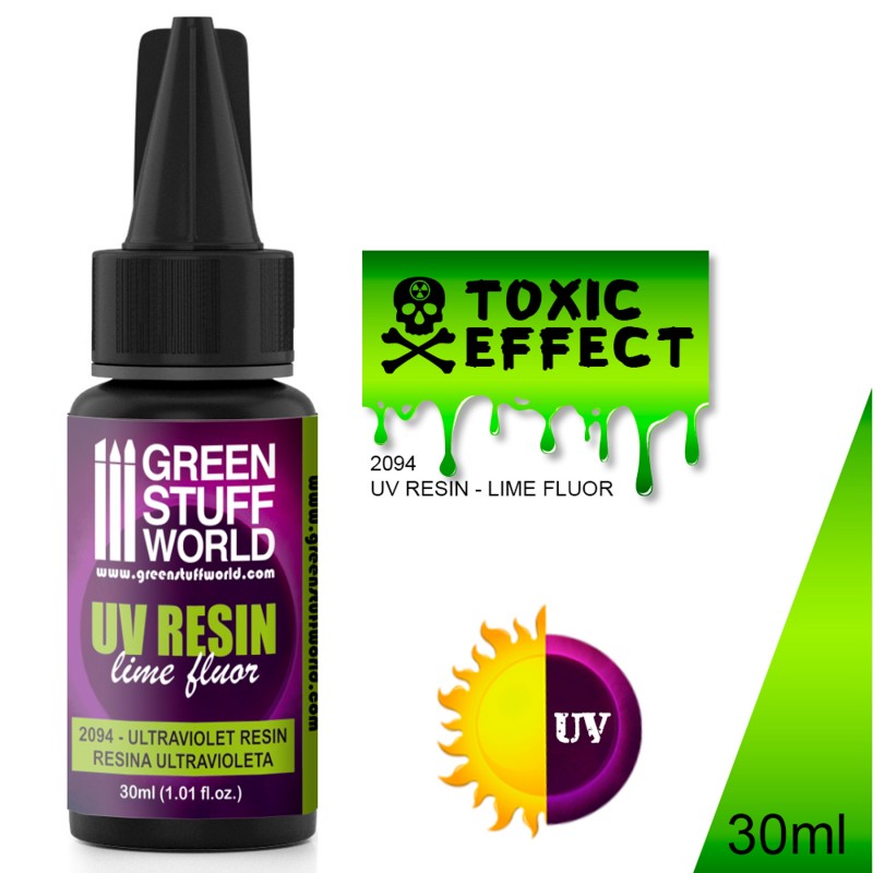 GSW Ultraviolet UV Resin - Fluor Toxic Green Effect - 30ml