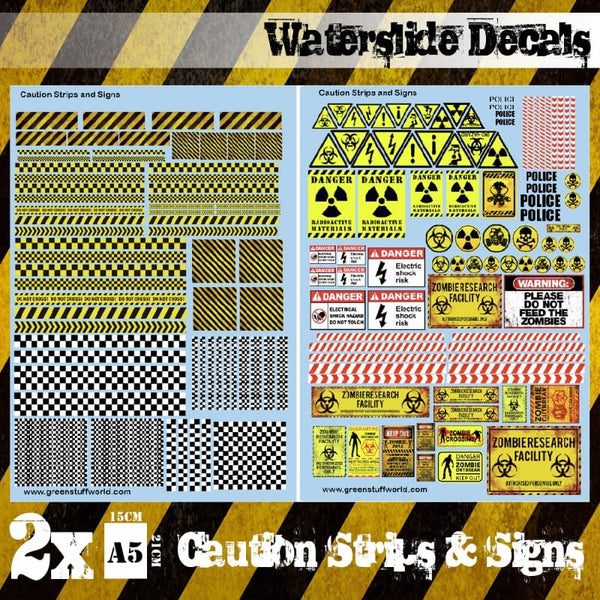 GSW Decals sheet - Caution Strips and Signs