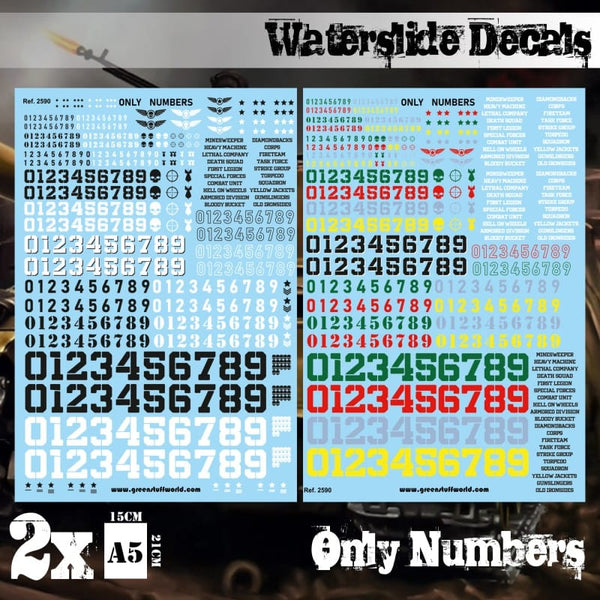 GSW Decals sheet - Only Numbers