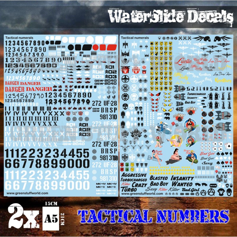 GSW Decals sheet - Tactical Numerals